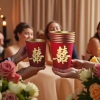 Red Double Happiness disposable paper cups, thickened and heat-resistant for wedding banquets, 100 pieces each Application Scenario